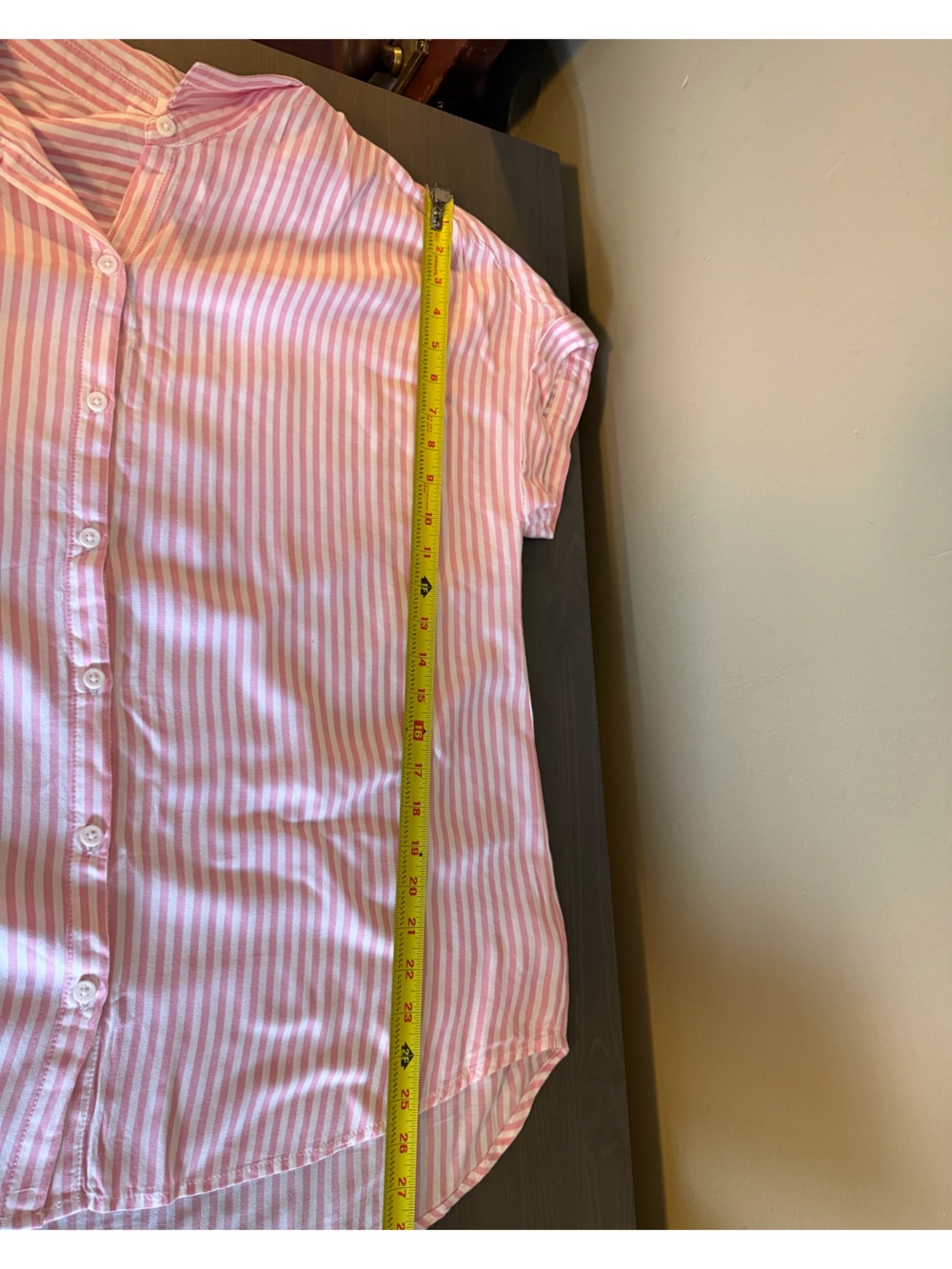 beachlunchlounge Pink & White Striped Button-Down Shirt - Picture 6 of 7